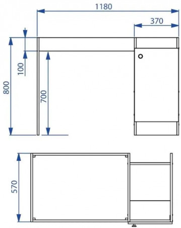Evier kit 100x60, avec découpe pour Domino