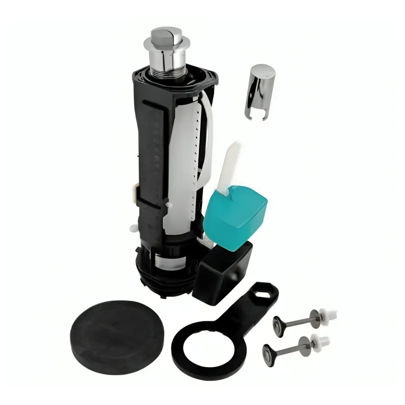 Mécanisme de chasse WC porcher à bouton poussoir double chasse, pour trou 40 - 45 mm