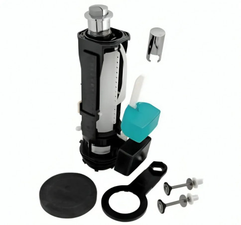 Mécanisme de chasse WC porcher à bouton poussoir double chasse, pour trou 40 - 45 mm IDÉAL STANDARD R6578AA - Image 1/4