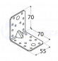 Versterkte gegalvaniseerde hoek 70x70x55x2,5 mm