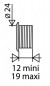 Chrome plated overflow cover diameter 24mm, length 26mm