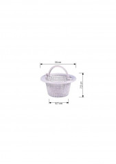 Skimmer basket for above ground pool.