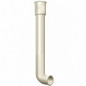 Gebogen gietijzeren regenpijp in zandkleur, diameter 100 mm, lengte 1 m