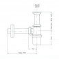 Flesafsluiter, wit, voor professionele gootsteenafvoer, 40x49
