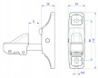 Automatische rolluikstops, wit, dikte van 20 tot 50 mm, pak van 4 Automatische rolluikstops, wit, dikte van 20 tot 50 mm, pak van 4