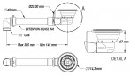 Mandafvoer zonder overloop, diameter 90 mm
