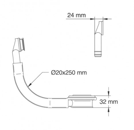 Tapón de fregadero automático con rebosadero rectangular y pulsador cromado