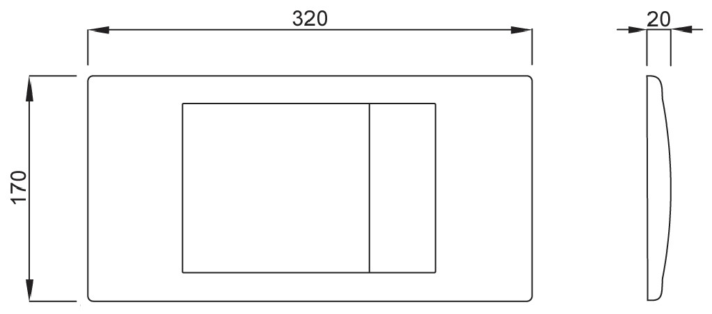 Plaque de commande Blanche pour 182.0400