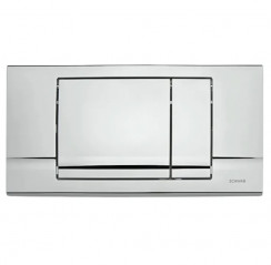 Plaque de commande murale RIVA DUO Schwab WC encastré, double touche, chromé
