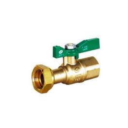 Brass ball valve with rotating nut PN20 double female, F20X27-F15X21 - Sferaco - Référence fabricant : 641054