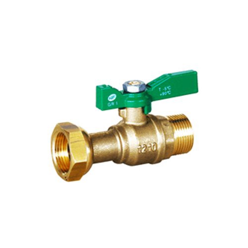 Brass ball valve with rotating nut PN20 male and female, F20X27-M15X21