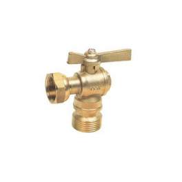 Brass ball valve with rotating nut PN20 with rotating nut, male and female (angle), F20X27-M15X21 - Sferaco - Référence fabricant : 644054