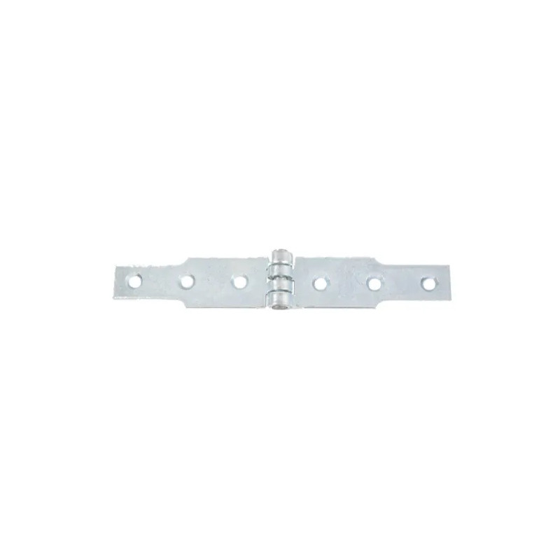 Gestolde scharnier, 30 x 3 mm, 2 x L.100 mm, wit verzinkt