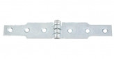 Gestolde scharnier, 30 x 3 mm, 2 x L.100 mm, wit verzinkt