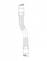 FITOFLEX versterkt flexibel verbindingsstuk 750 mm, mannelijk 40 mm, voor verlijming