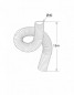 Grijze PVC versterkte afvoerslang, diameter 40 mm, ring van 20 meter