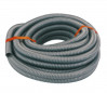Grijze PVC versterkte afvoerslang, diameter 40 mm, ring van 20 meter