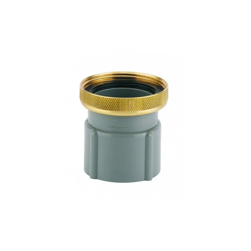 PVC eindkap 40 mm met messing moer 40x49, voor FITOFLEX slang PVC eindkap 40 mm met messing moer 40x49, voor FITOFLEX slang