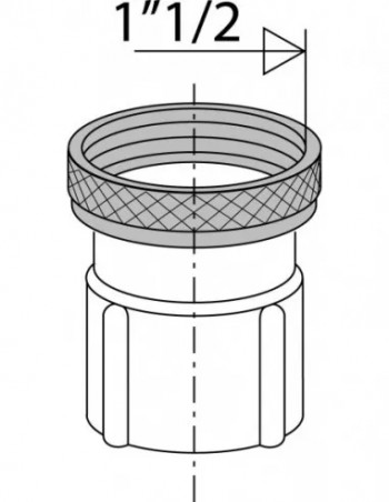 Raccord flexible MODULOFLEX écrou 40x48, mâle 40mm, 380 à 800mm