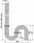 Verticale sifon voor wasmachines, 32 mm draaibare afvoer, verstelbare verlenging, messing chroom