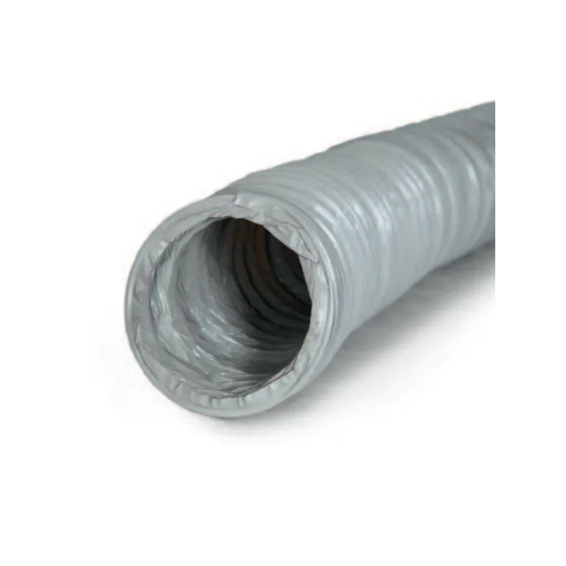 Grijze flexibele PVC-buis voor ventilatie, diameter 150 mm, lengte 6m