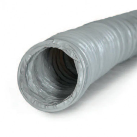 Guaina flessibile in PVC grigio per ventilazione, diametro 150 mm, lunghezza 6m