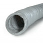 Grijze flexibele PVC-buis voor ventilatie, diameter 150 mm, lengte 6m