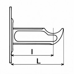 Soporte de radiador de hierro fundido Tipo cortina 180 mm epoxy blanco
