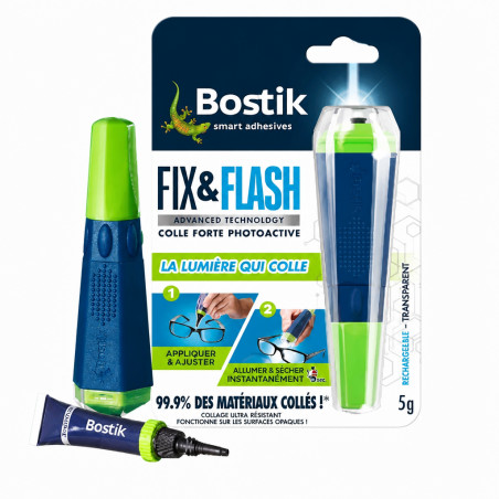 Strong photoactive precision glue flix & flash.