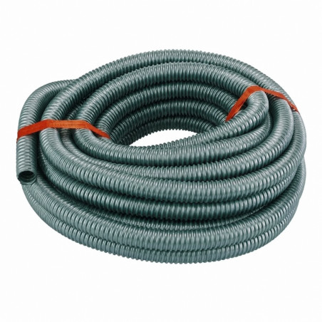Flexible armé PVC gris diamètre 32mm - le mètre.