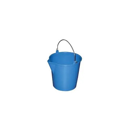 Seau ménage à bc verseur 13 litres, gradué, bleu