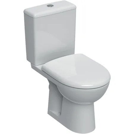 GEBERIT Renova Stand-WC-Set, horizontaler Abgang, Standard-WC-Sitz, weiß