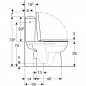 GEBERIT Renova Stand-WC-Set, horizontaler Abgang, Standard-WC-Sitz, weiß GEBERIT Renova Stand-WC-Set, horizontaler Abgang, Standard-WC-Sitz, weiß
