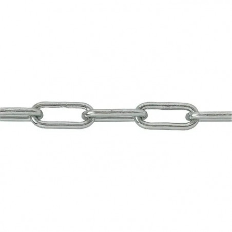  Chaîne soudée maille longue zinguée, diamètre 3 mm, au mètre