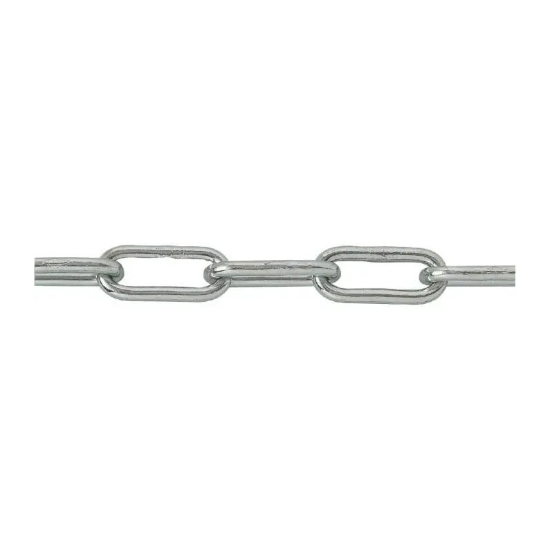 Catena saldata a maglia lunga zincata, diametro 4 mm, al metro