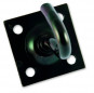 Vaste haak met rechthoekige plaat, diameter 6 mm, 2 stuks