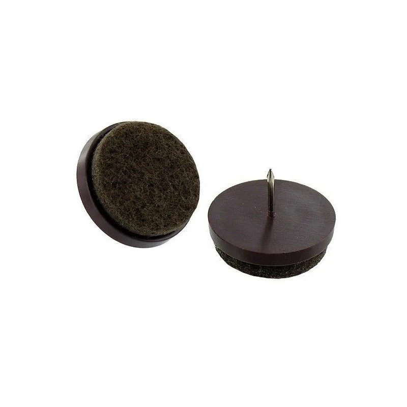 Bruine vilten nagelglijder voor meubels, 22 mm, 4 stuks
