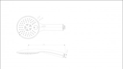 Handbrause AirFresh 3-strahlig, Durchmesser 120mm Antikalk-System