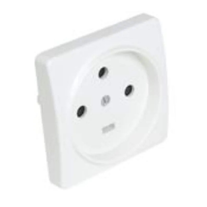 Wit stopcontact, 3-polig plus aarde, 20A