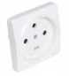 Wit stopcontact, 3-polig plus aarde, 20A