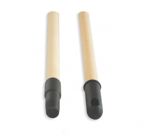Manche de raclette en bois poncé 1,30 m avec vis nylon diamètre 24 et attache