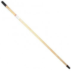 Sanded wooden squeegee handle 1,30 m with nylon screw diameter 24 and fastener