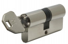 Vernikkelde slotcilinder V6, 30x30 mm, 6 stiften, 4 omkeerbare sleutels