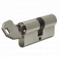 Vernikkelde slotcilinder V6, 30x40 mm, 6 stiften, 4 omkeerbare sleutels