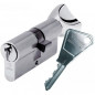 Vernikkelde knopcilinder V5, 30x30 mm, 5 pinnen, 3 sleutels