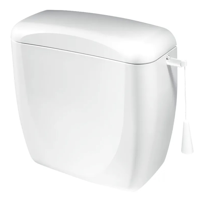 Zichtbare WC-tank Hoog "Primo 08" met ketting, enkel volume wit