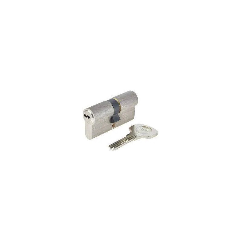 Serie 1000 vernikkelde uitschakelbare cilinder 40x40 mm, 6 pennen, 4 omkeerbare sleutels.