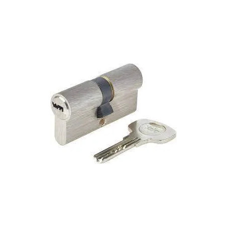 Cylinder series 1000 nickel plated 40x40mm, 6 pins, 4 reversible keys.