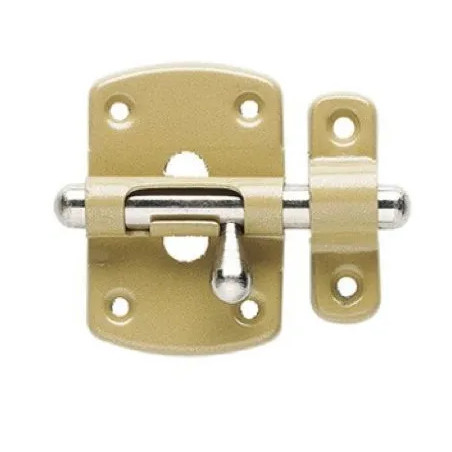 Targette vernie à pêne rond 27 mm, verni bronze