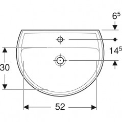 Washbasin Bastia 60 cm x 45.5 cm